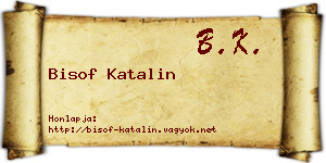 Bisof Katalin névjegykártya